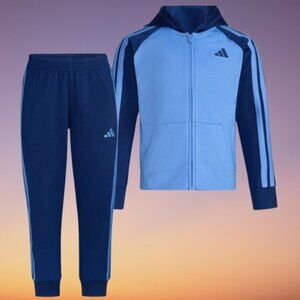 adidas Toddler Set Boys Jacket Hoodie PANTS Tracksuit Size 2T/3T/4T/5/6 New